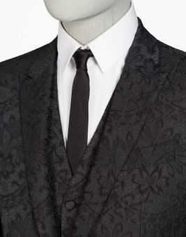 חליפת Dolce Gabbana שחורה מבט על הצווארון